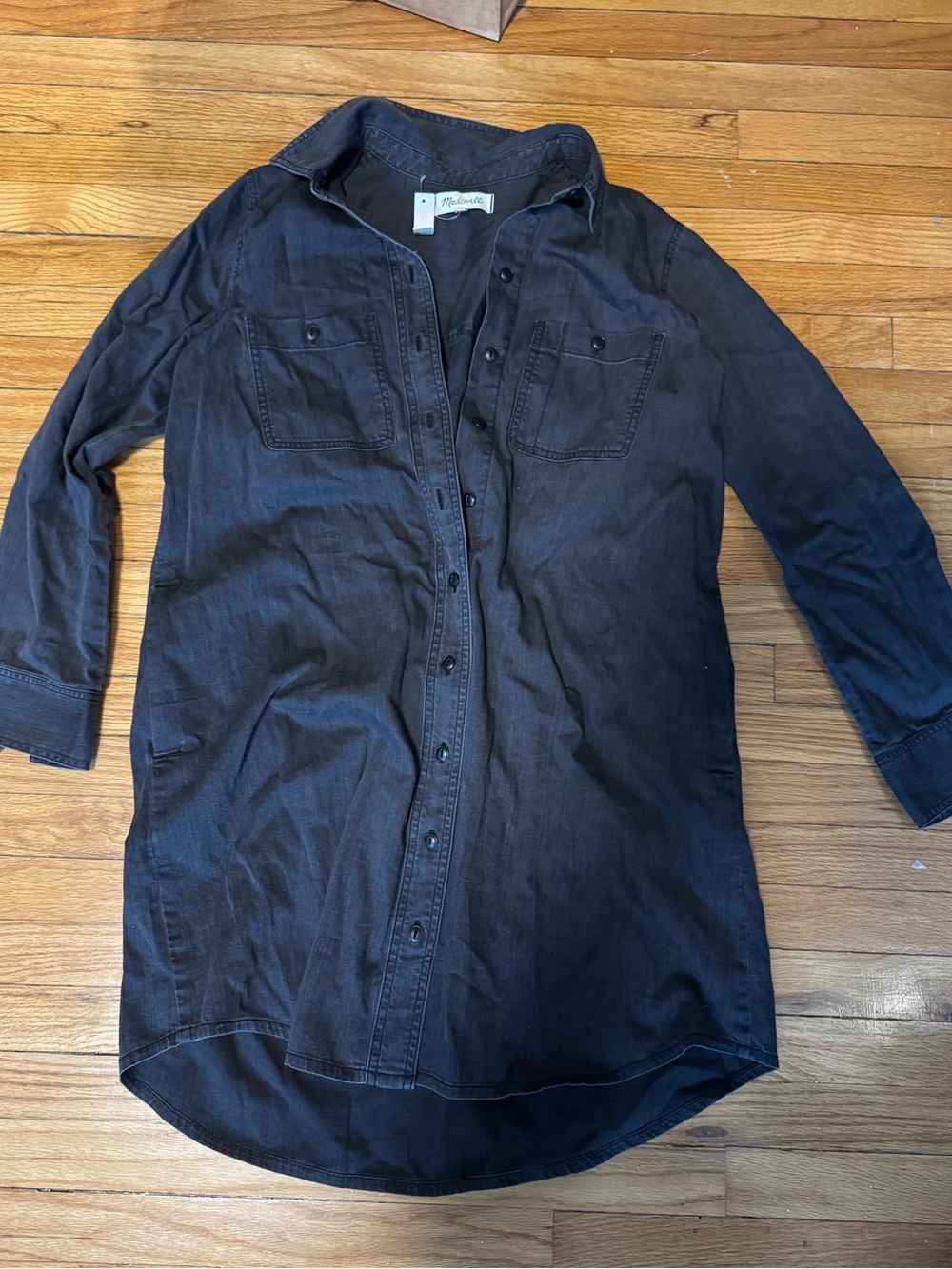 Madewell Gray Button-down dress
